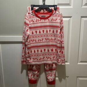 Jammies for your Families women’s Pajama Set Candy Cane Fairisle Christmas med